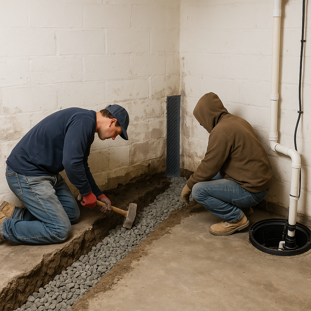 Basement Waterproofing Collegeville PA Mold Remediation Water Damage Restoration Sump Pump Installation Crawl Space Encapsulation Basement Remodeling