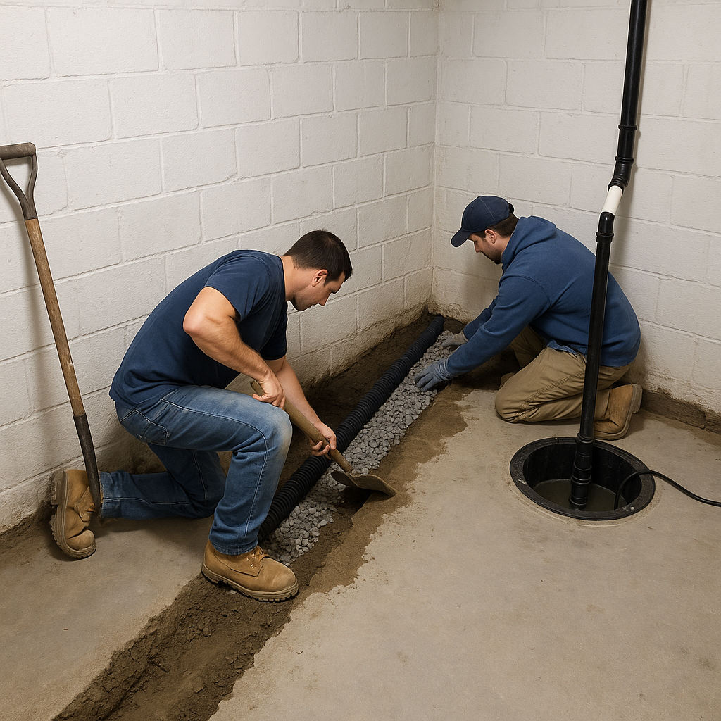 Basement Waterproofing Collegeville PA Mold Remediation Water Damage Restoration Sump Pump Installation Crawl Space Encapsulation Basement Remodeling